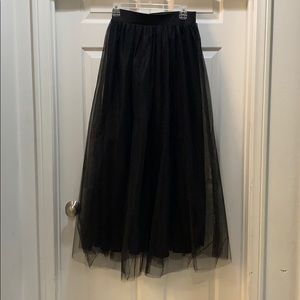 Maxi tulle skirt